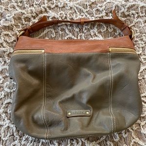Luana Two-tone Leather Shoulder Bag